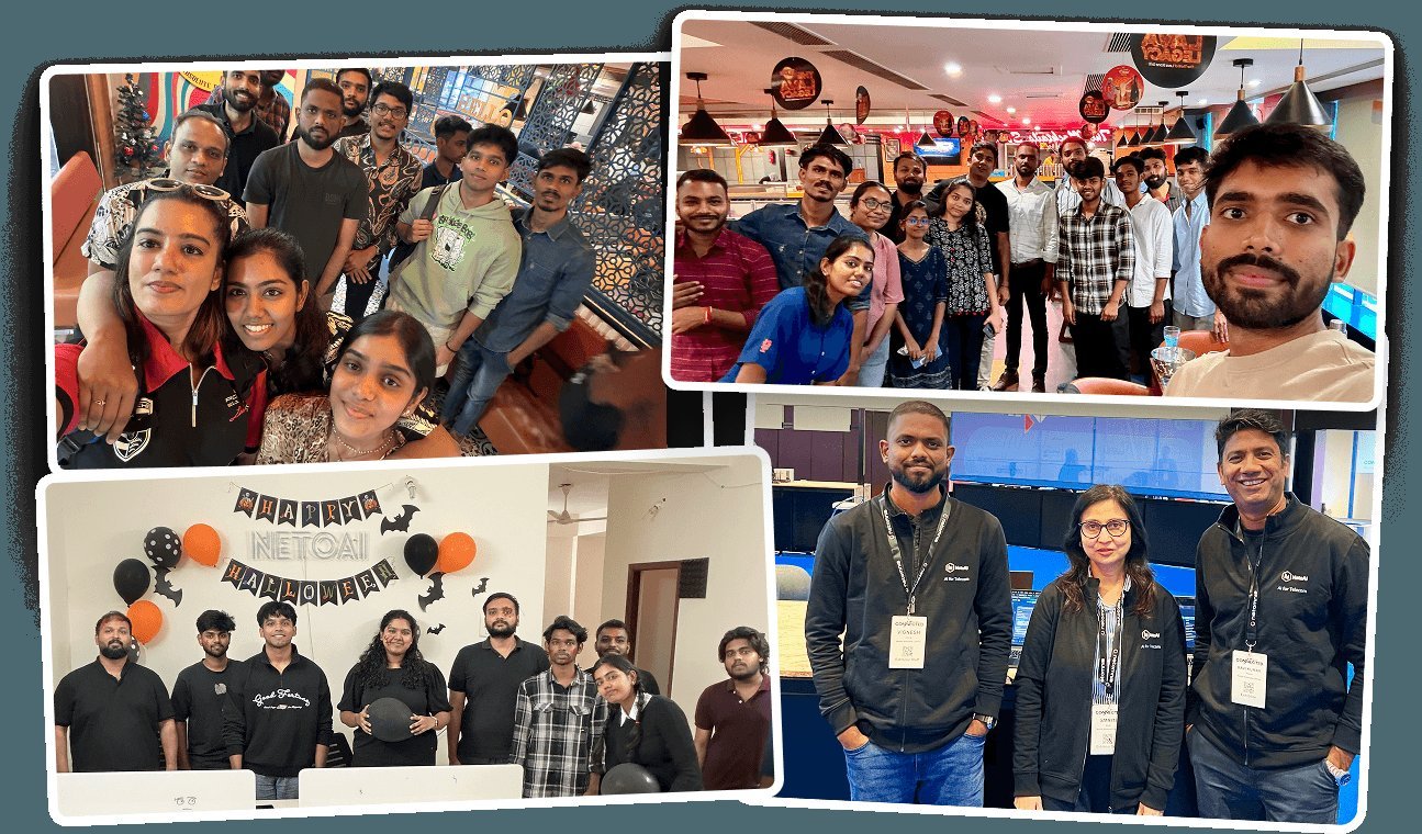 Life at NetoAI — teammates celebrating and working together