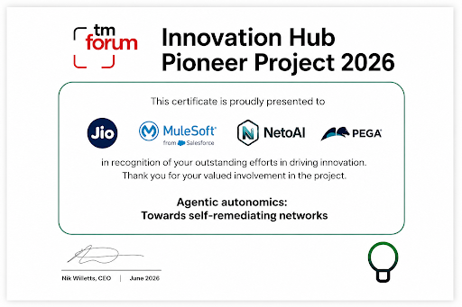 TM Forum Innovation Hub Pioneer Project 2026 Recognition milestone evidence